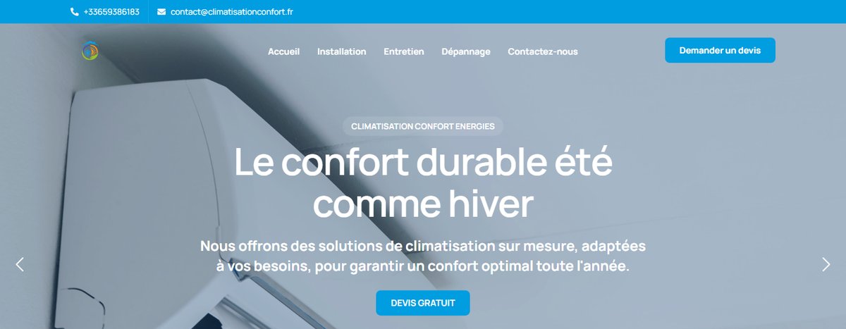 Climatisation Confort Énergies website