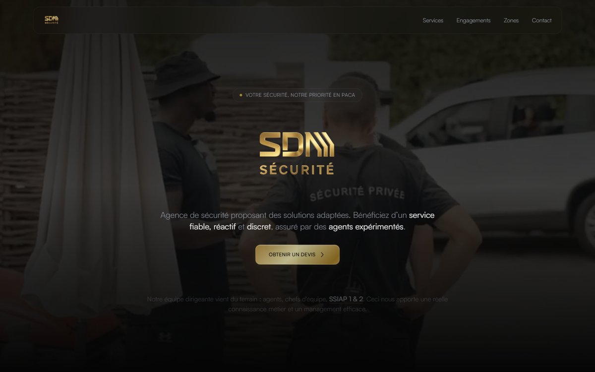 SDM Sécurité website